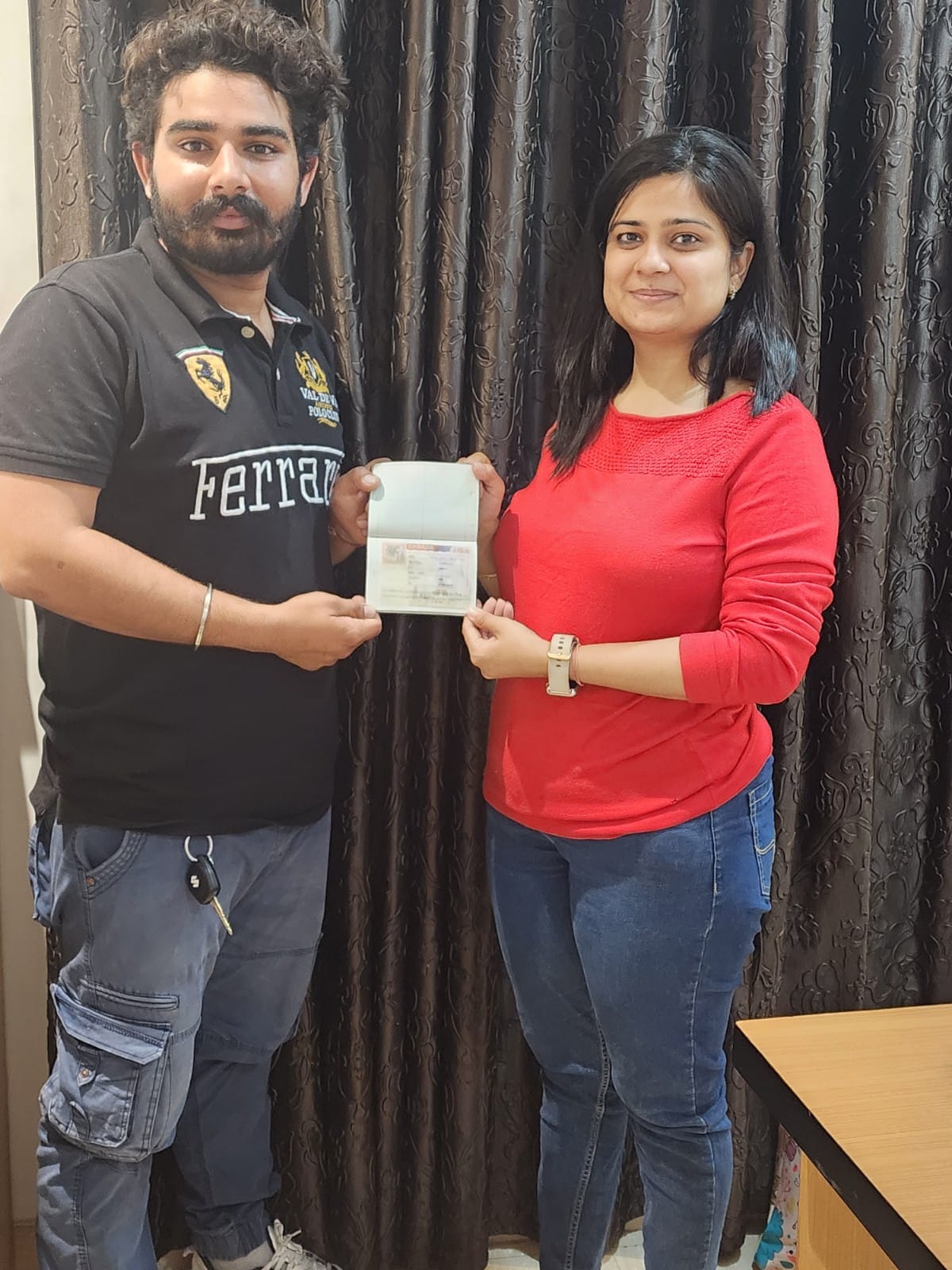 Visa or offer letter awarded to successful immigration consultancy client